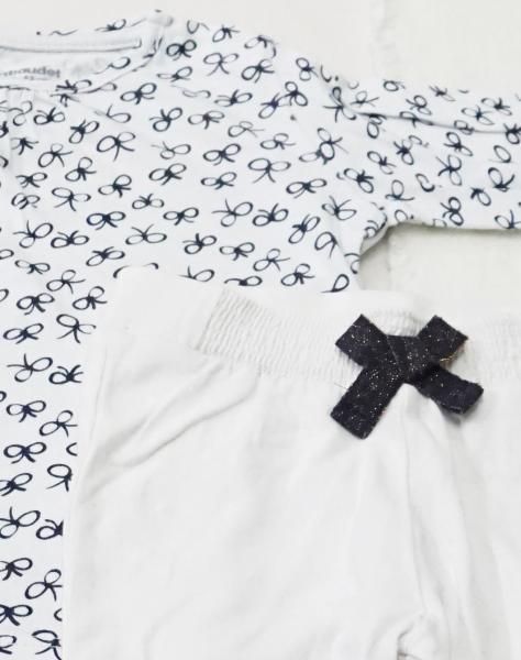 Langarmshirt von Vertbaudet mit Leggings von Noppies Gr. 62 (494)